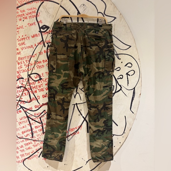 Y2K 10 Deep Hunt Or Be Hunted Woodland Camo Cargo Pants - Picture 2 of 7